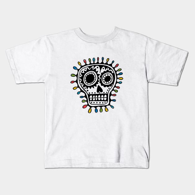 Sugar Skull sharpie Kids T-Shirt by Andibird